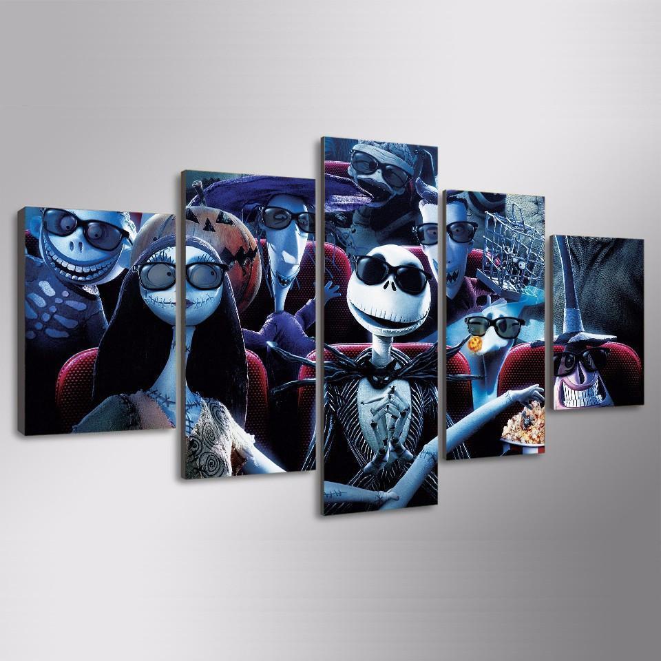 Nightmare Before Christmas Theatre Movie Canvas Wall Art