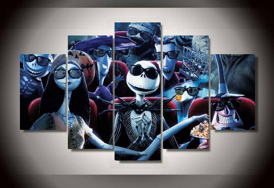 Nightmare Before Christmas Theatre Movie Canvas Wall Art