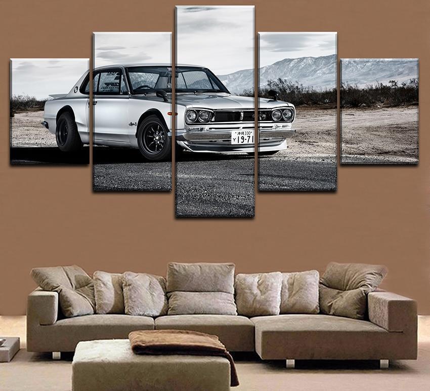 Nissa Skyline GTR Car 3 Car &amp;amp; Motor Canvas Wall Art