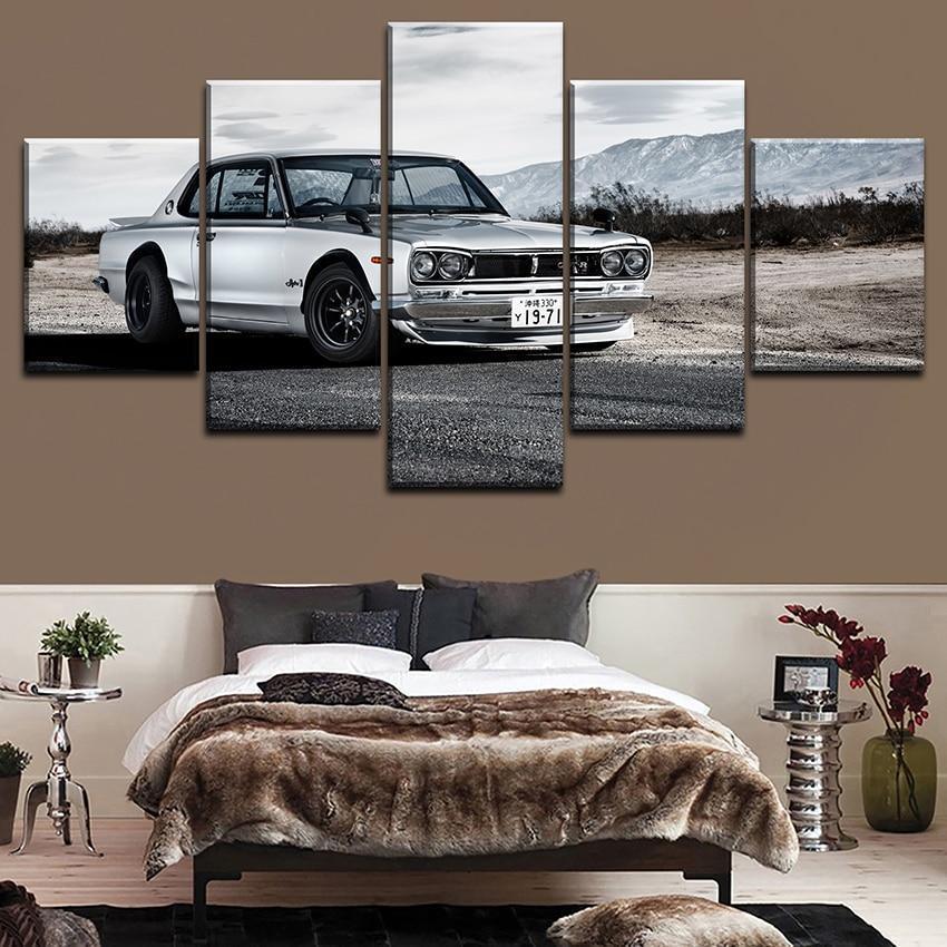Nissa Skyline GTR Car 3 Car &amp;amp; Motor Canvas Wall Art