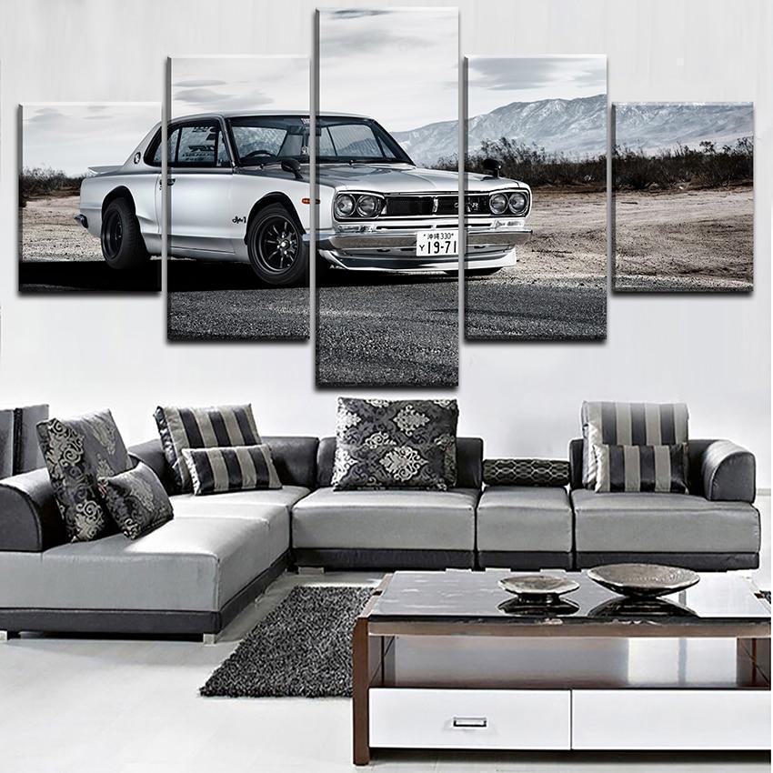 Nissa Skyline GTR Car 3 Car &amp;amp; Motor Canvas Wall Art