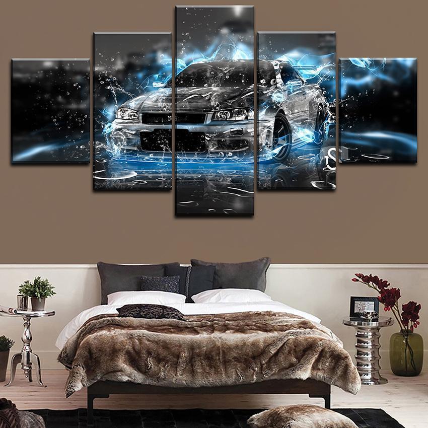 Nissan GTR Car 4 Car &amp;amp; Motor Canvas Wall Art