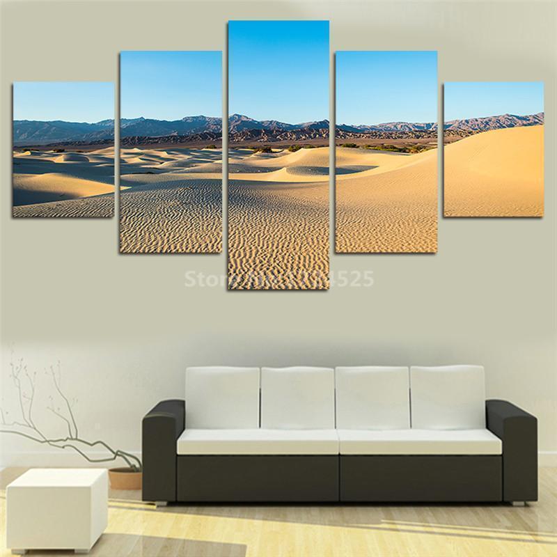 No Frame 5 Pcs Desert Painting Nature Canvas Wall Art