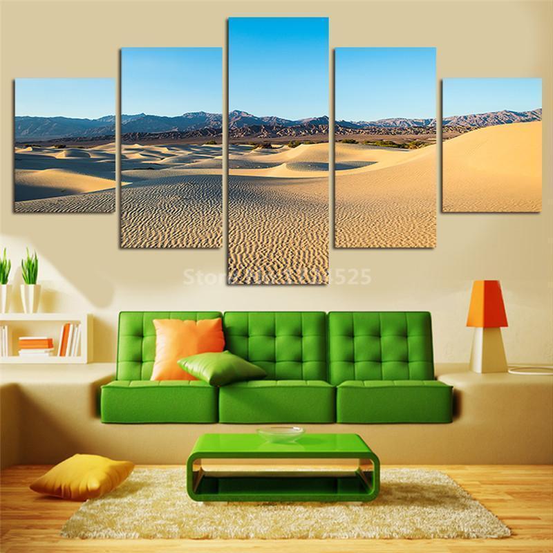 No Frame 5 Pcs Desert Painting Nature Canvas Wall Art