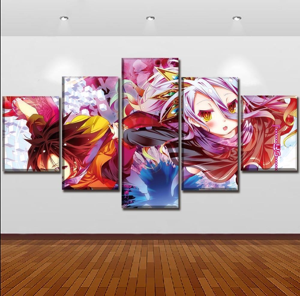 No Game No Life Shiro And Sora Anime Canvas Wall Art