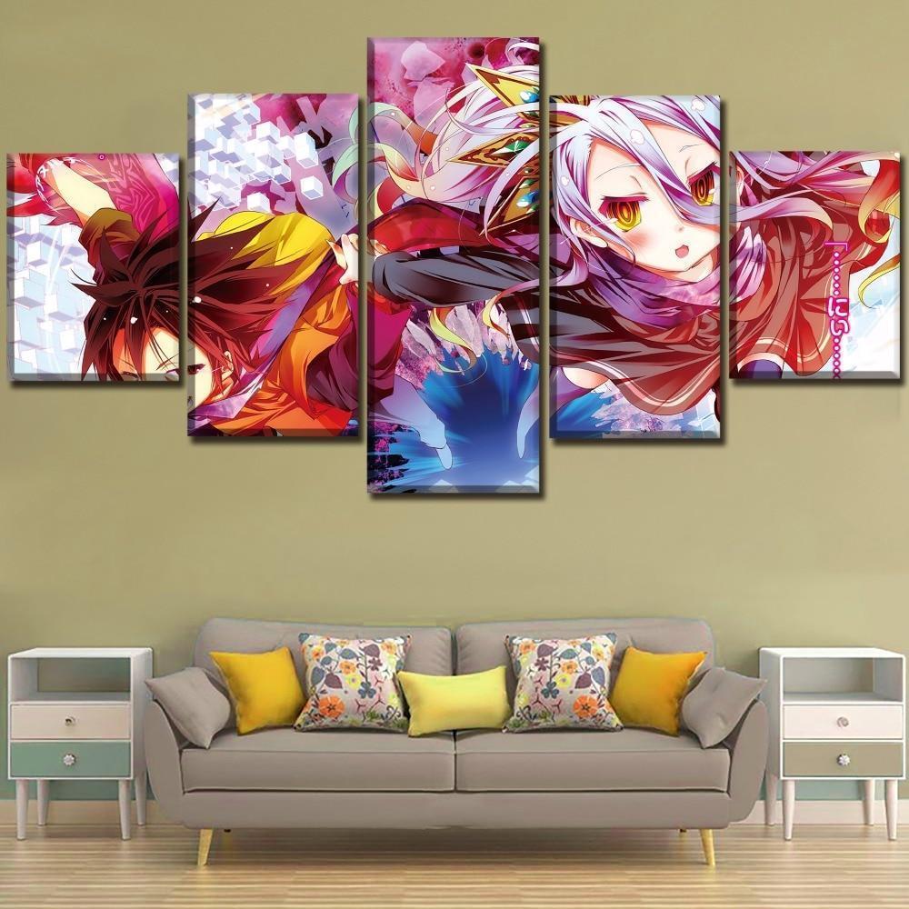 No Game No Life Shiro And Sora Anime Canvas Wall Art