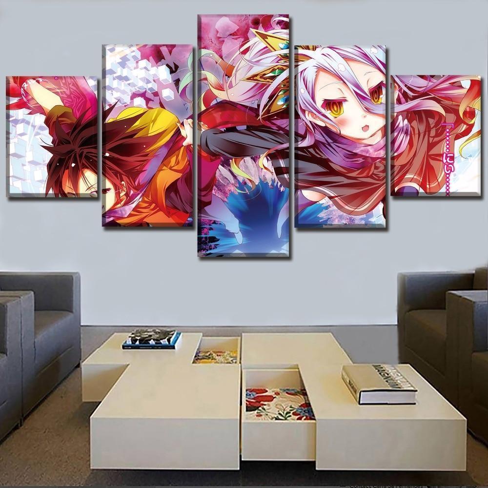 No Game No Life Shiro And Sora Anime Canvas Wall Art