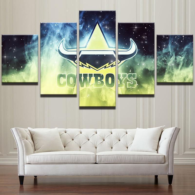 North Queensland Cowboys NRL Football Canvas Wall Art