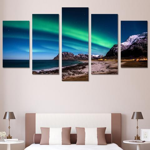 Northern Light Aurora Nature Canvas Wall Art