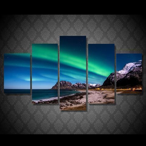 Northern Light Aurora Nature Canvas Wall Art