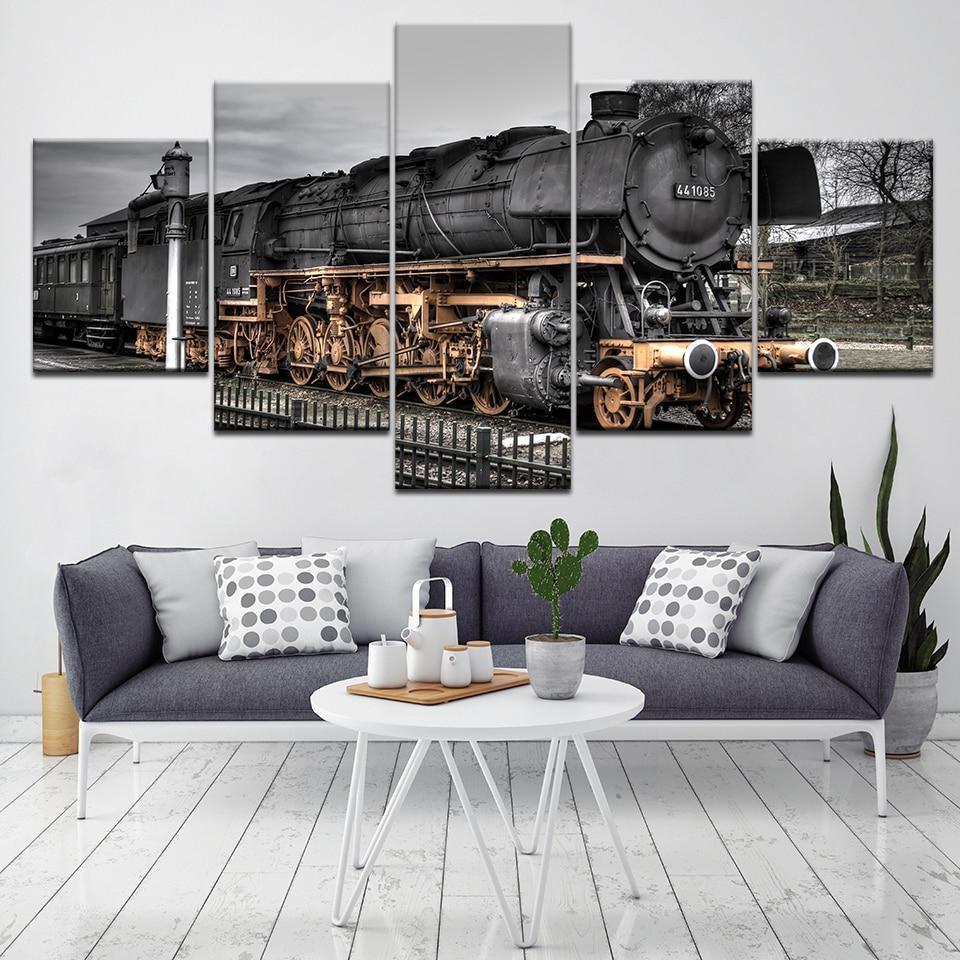 Nostalgia Antique Levels Train Car &amp;amp; Motor Canvas Wall Art