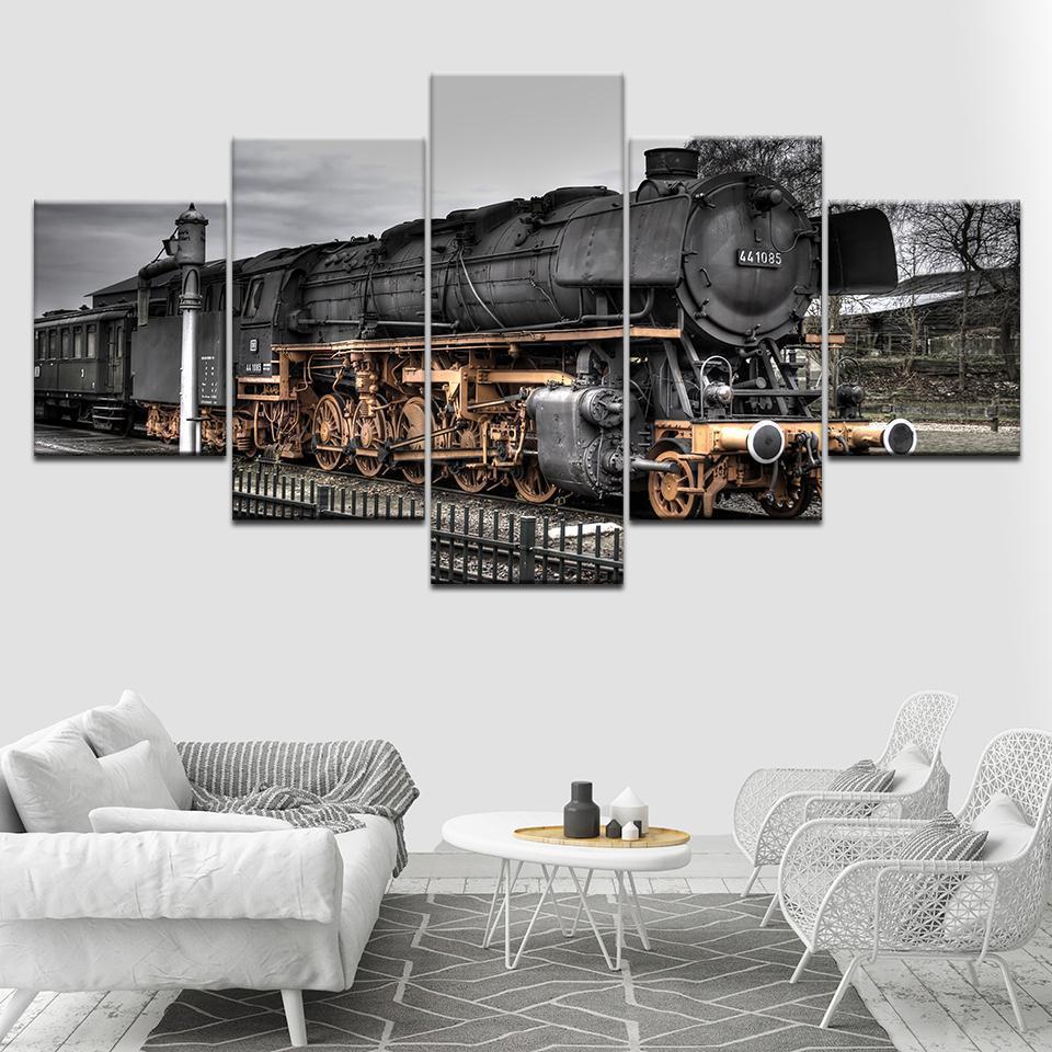 Nostalgia Antique Levels Train Car &amp;amp; Motor Canvas Wall Art
