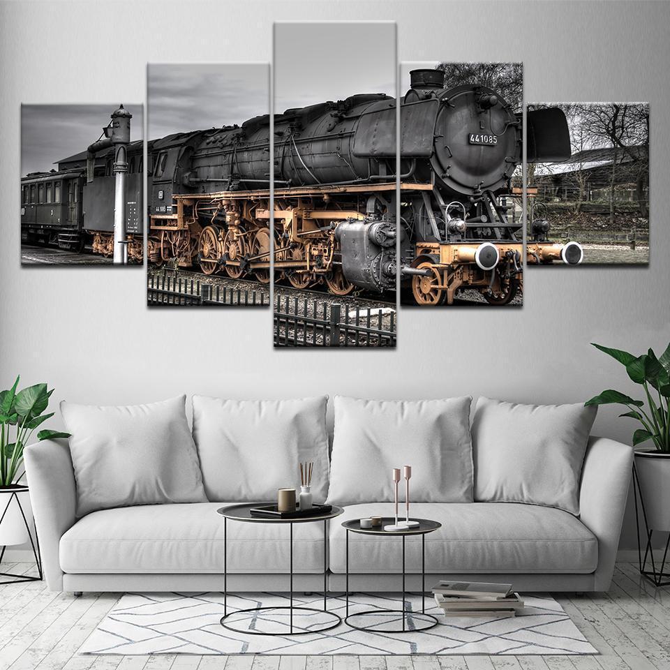 Nostalgia Antique Levels Train Car &amp;amp; Motor Canvas Wall Art