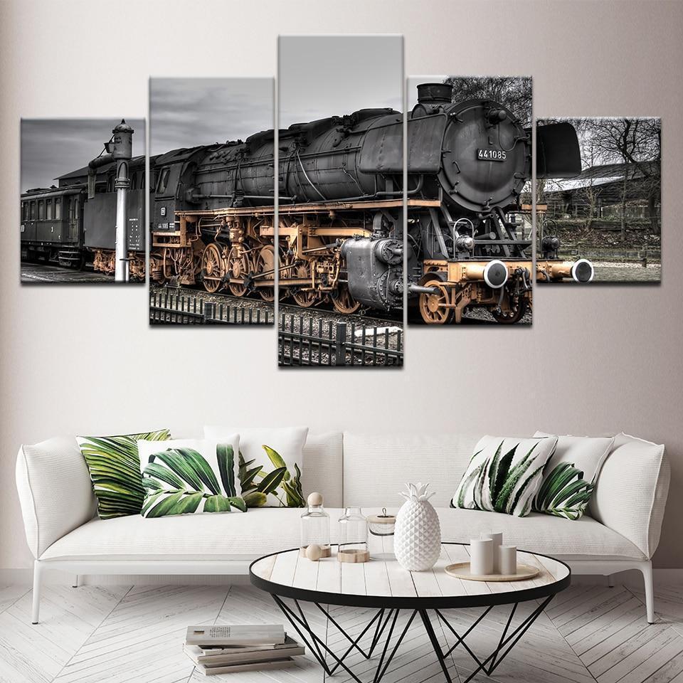 Nostalgia Antique Levels Train Car &amp;amp; Motor Canvas Wall Art