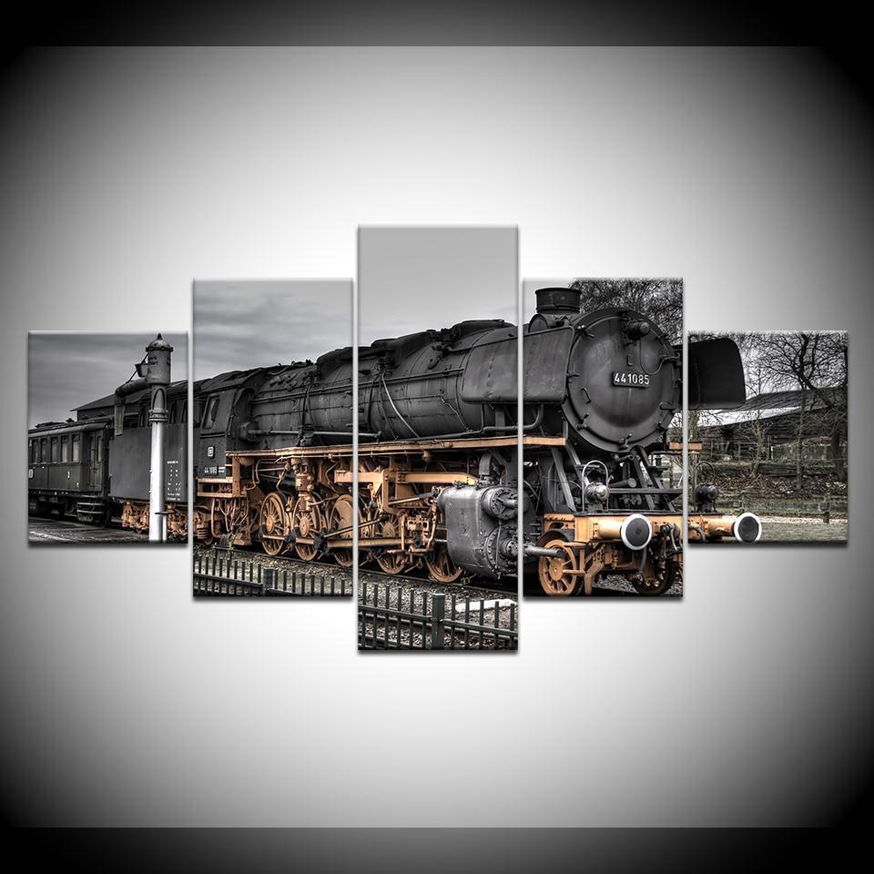 Nostalgia Antique Levels Train Car &amp;amp; Motor Canvas Wall Art