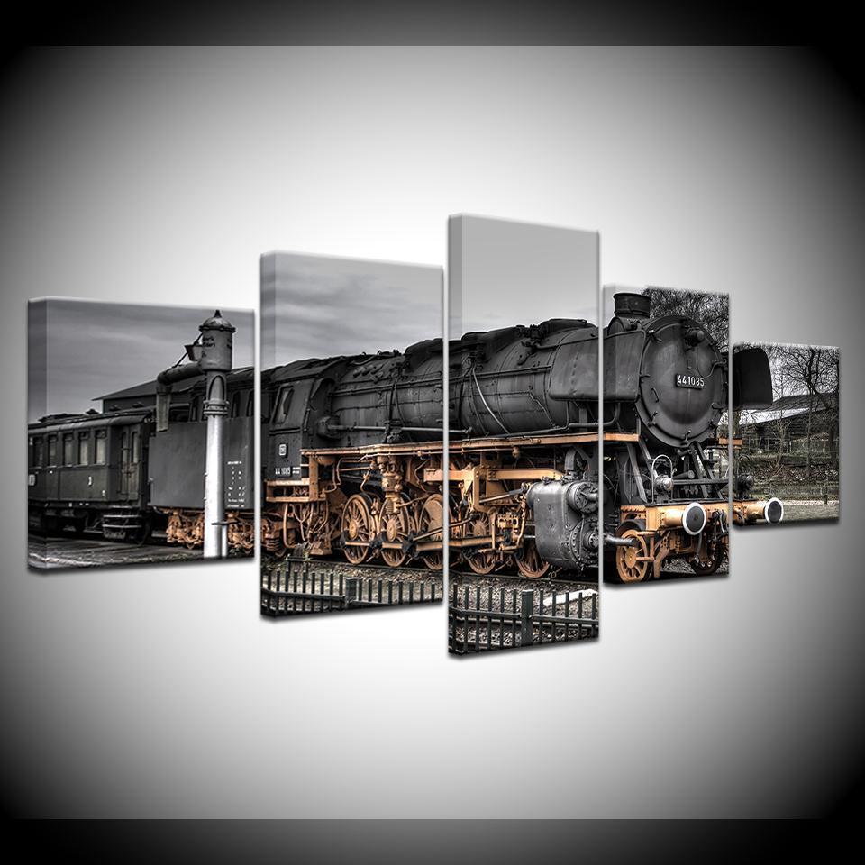 Nostalgia Antique Levels Train Car &amp;amp; Motor Canvas Wall Art