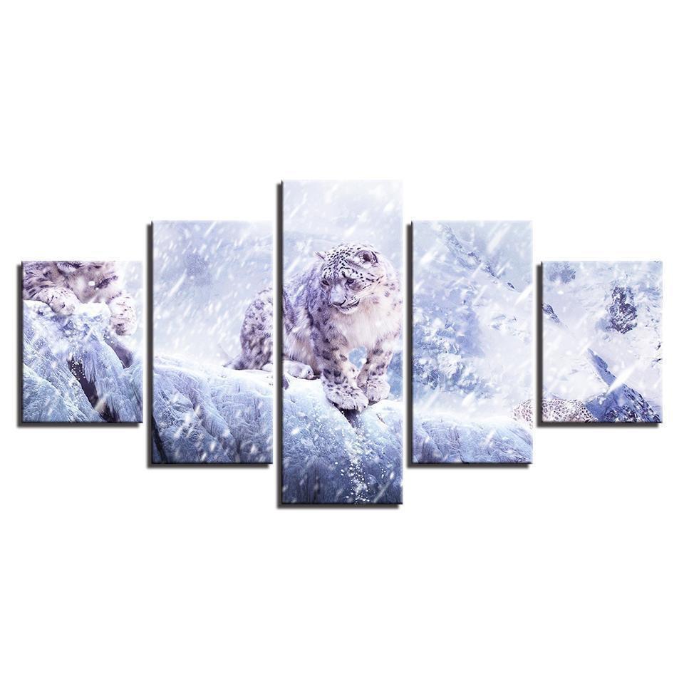 Now Leopard Animal Panthera Uncia Animal Canvas Wall Art