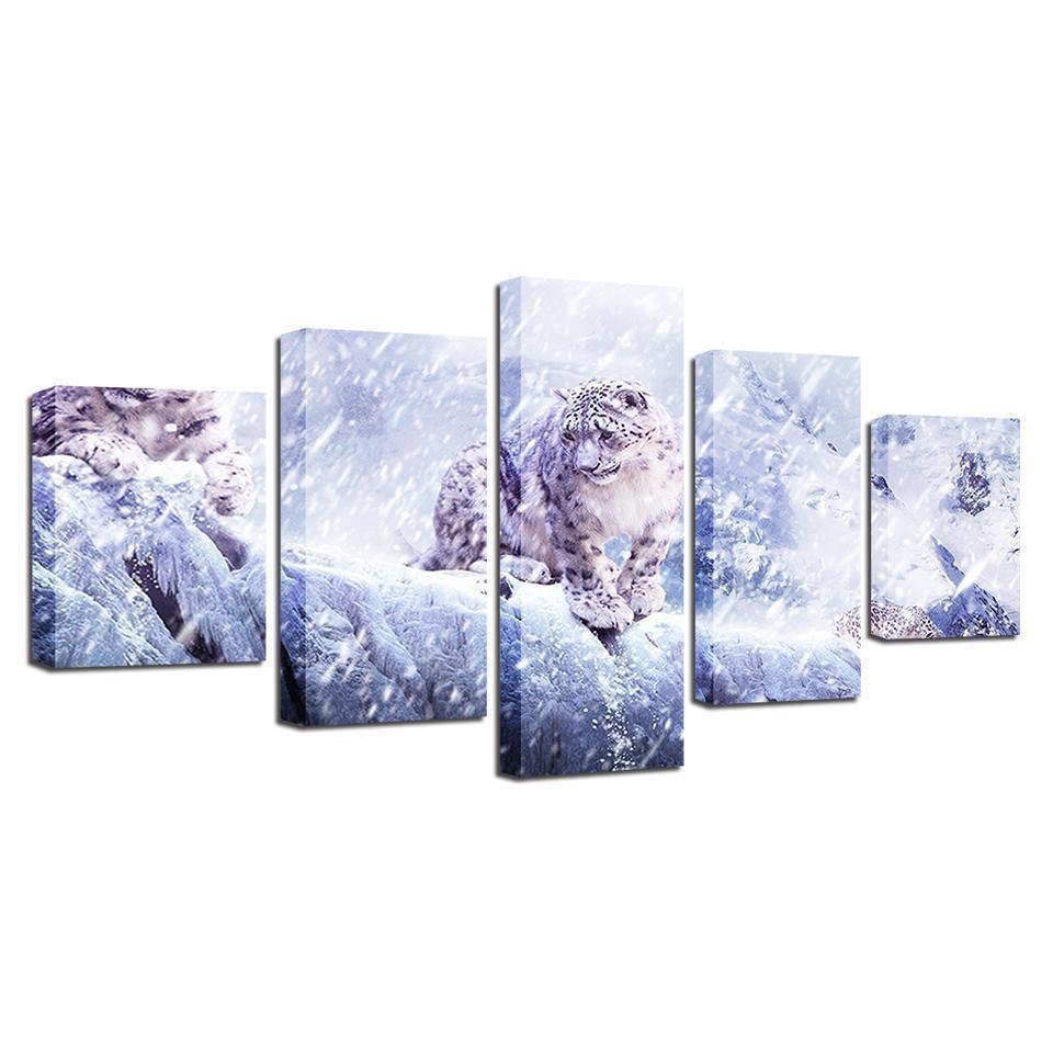 Now Leopard Animal Panthera Uncia Animal Canvas Wall Art