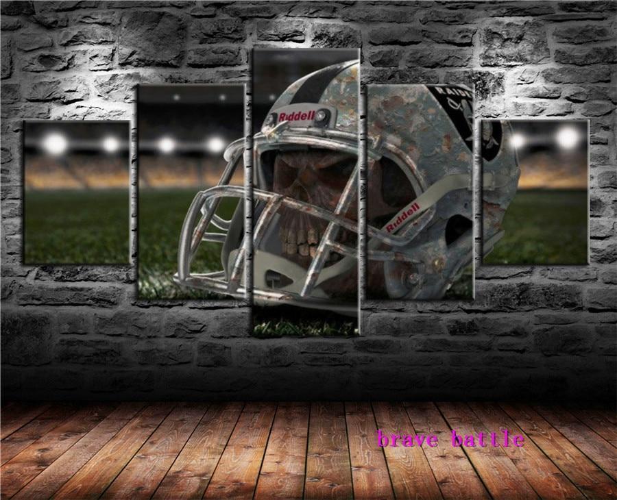Oakland Raiders Helmet  Football Canvas Wall Art