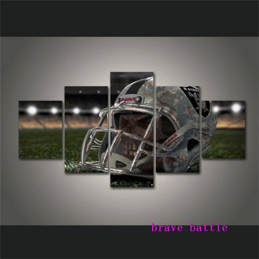 Oakland Raiders Helmet  Football Canvas Wall Art