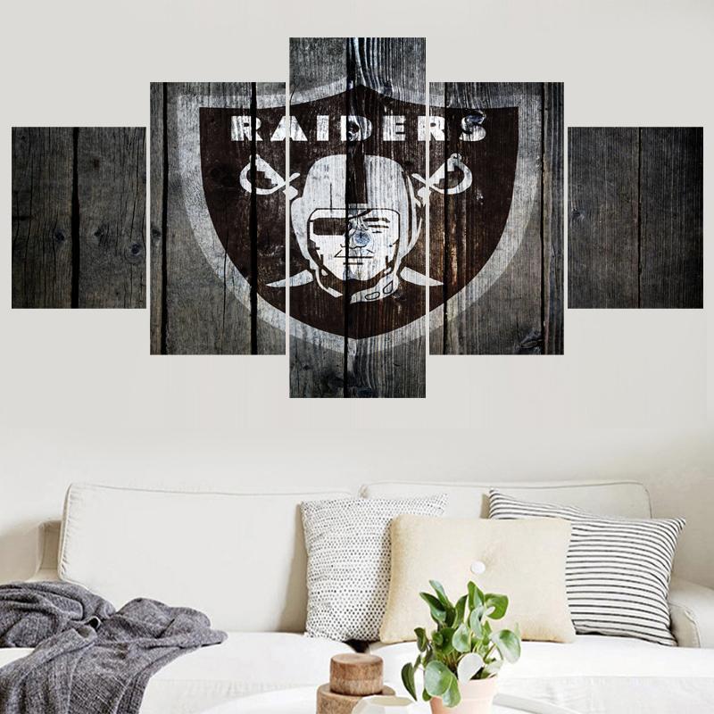 Oakland Raiders Logo Poster 4  Football Canvas Wall Art