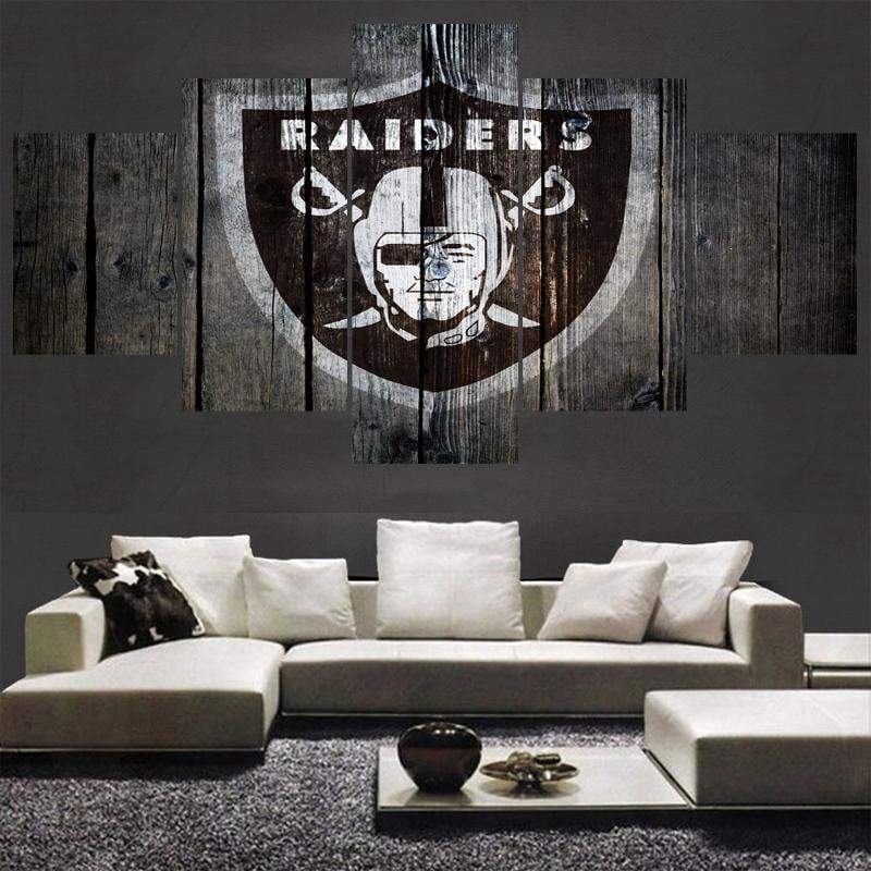 Oakland Raiders Logo Poster 4  Football Canvas Wall Art