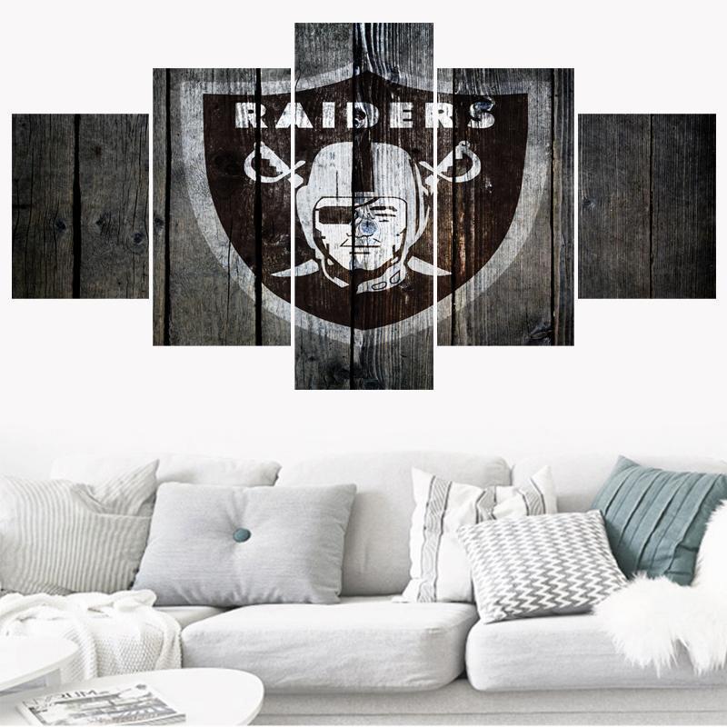 Oakland Raiders Logo Poster 4  Football Canvas Wall Art