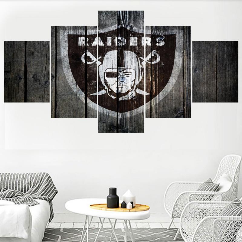 Oakland Raiders Logo Poster 4  Football Canvas Wall Art