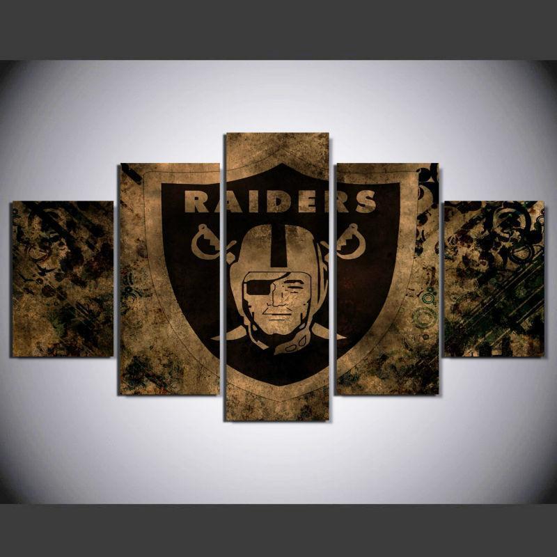 Oakland Raiders Logo Poster  Football Canvas Wall Art