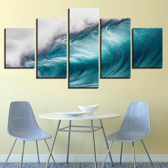 Ocean Wave Nature Canvas Wall Art