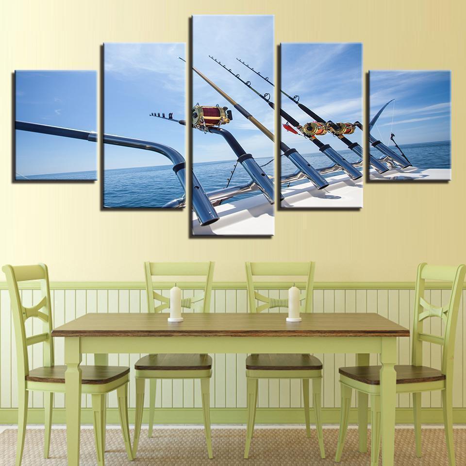 Off Shore Deep Water Fishing Sport Canvas Wall Art