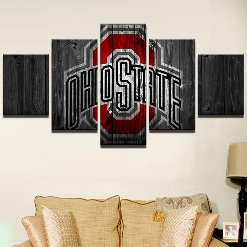 Ohio State USA Football Team Canvas Wall Art