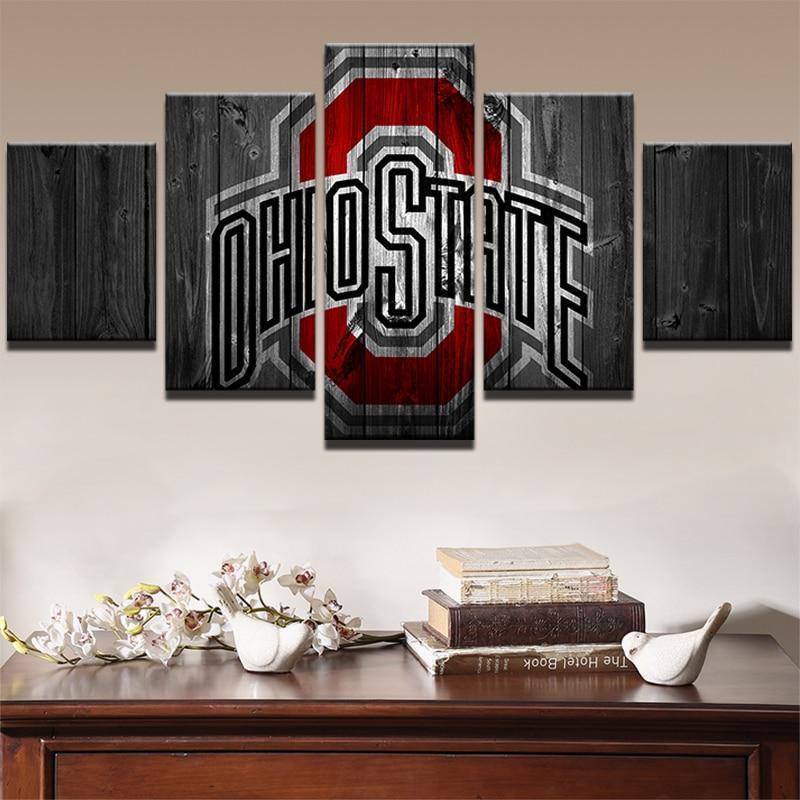 Ohio State USA Football Team Canvas Wall Art