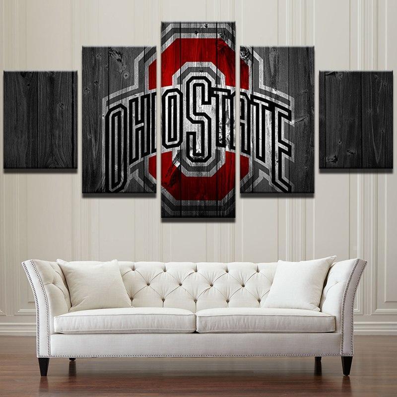 Ohio State USA Football Team Canvas Wall Art