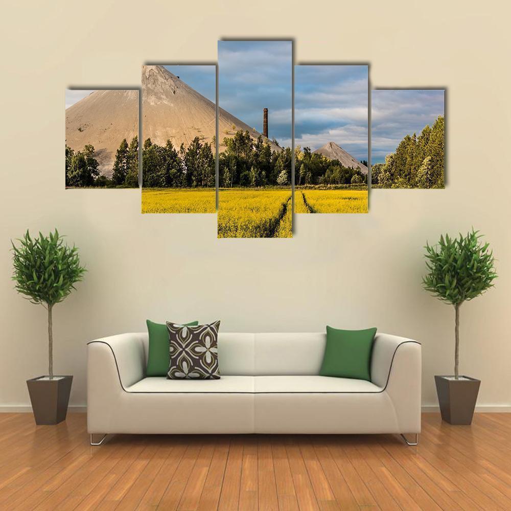 Oil Shale Ash Heap In Estonia Nature Canvas Wall Art