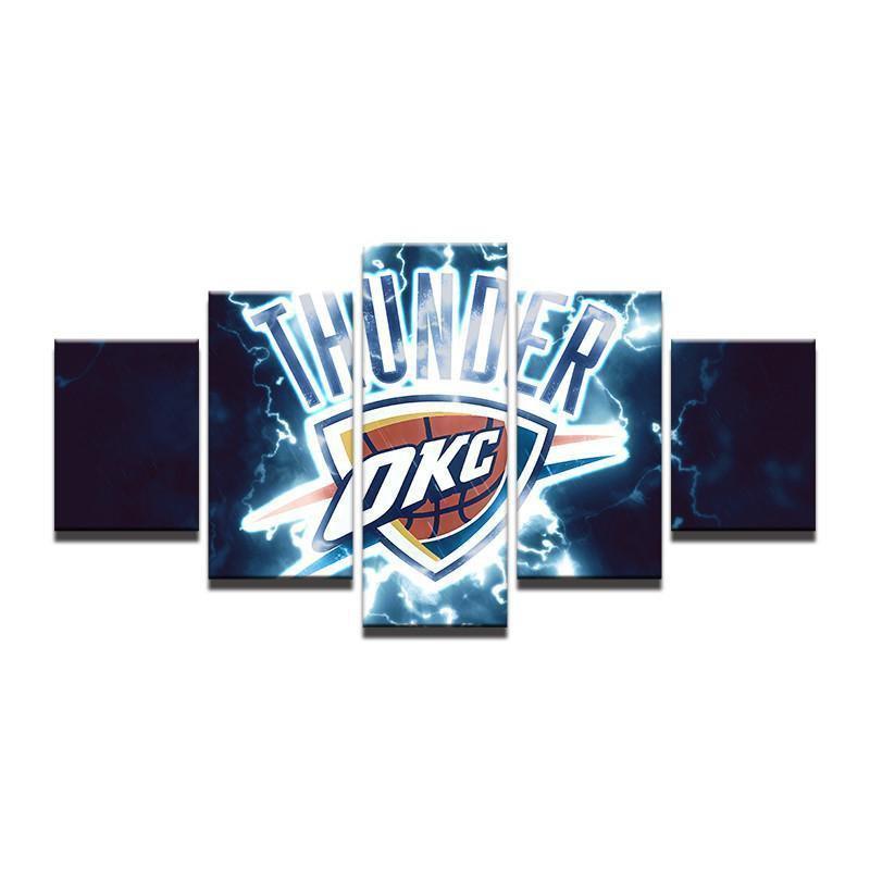 OKC Thunder NBA Basketball Canvas Wall Art