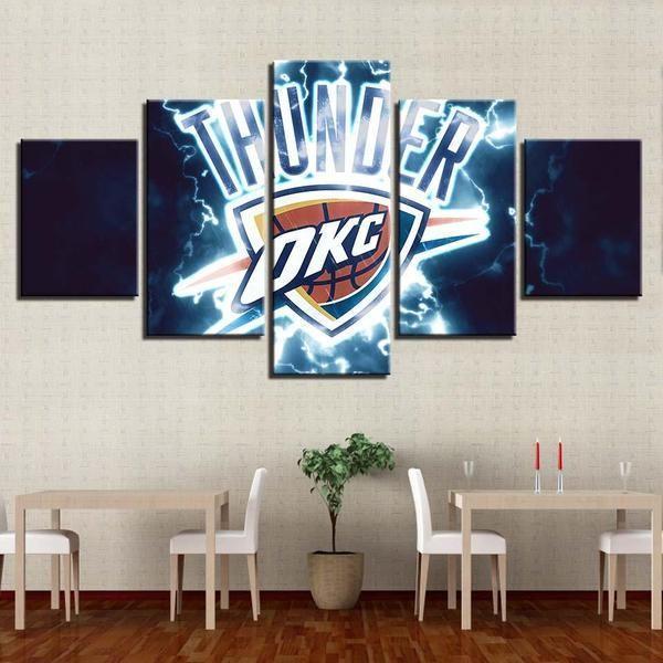 Oklahoma City Thunder Logo Sport Canvas Wall Art