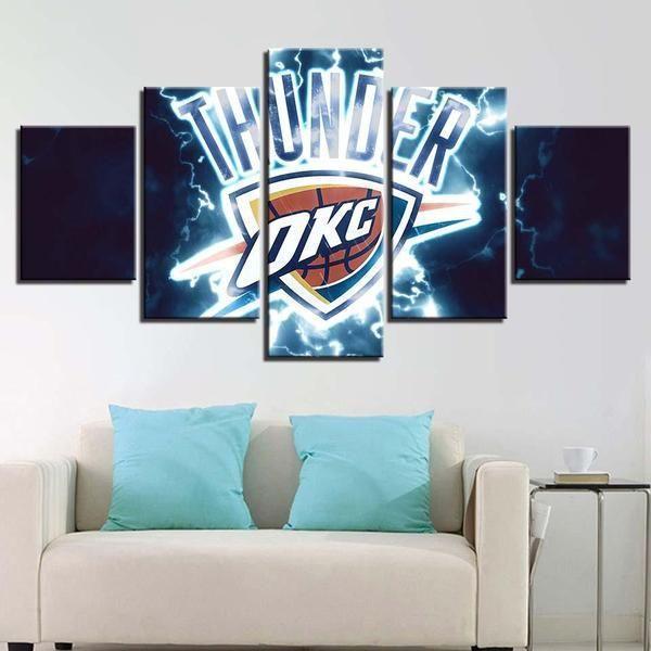Oklahoma City Thunder Logo Sport Canvas Wall Art