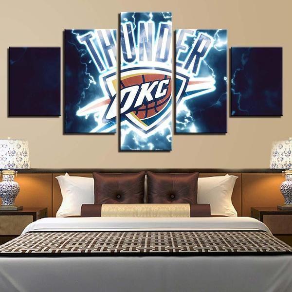 Oklahoma City Thunder Logo Sport Canvas Wall Art