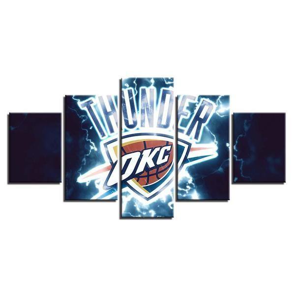 Oklahoma City Thunder Logo Sport Canvas Wall Art