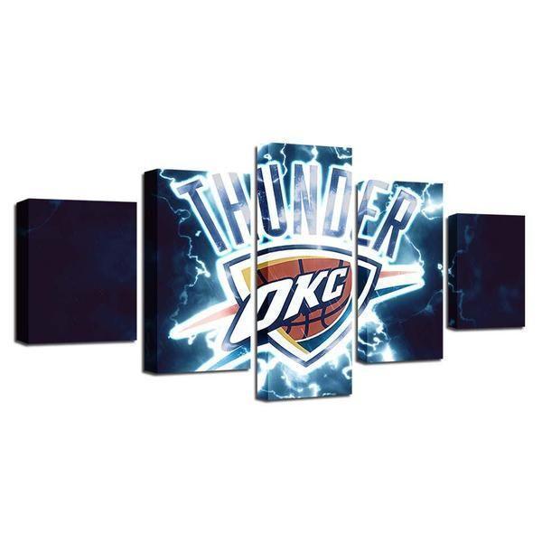 Oklahoma City Thunder Logo Sport Canvas Wall Art