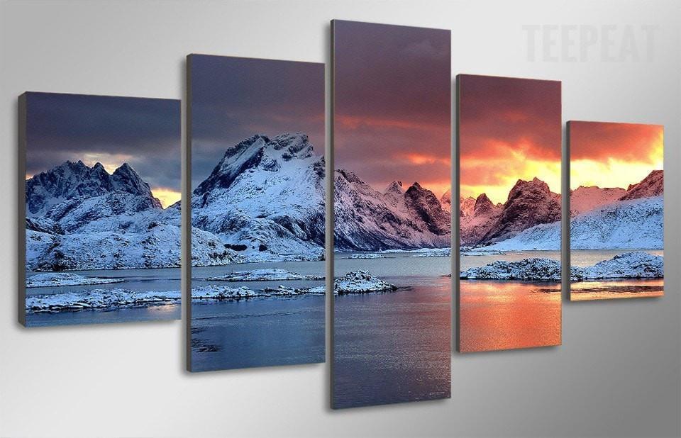 Okulsarlon In Iceland Nature Canvas Wall Art
