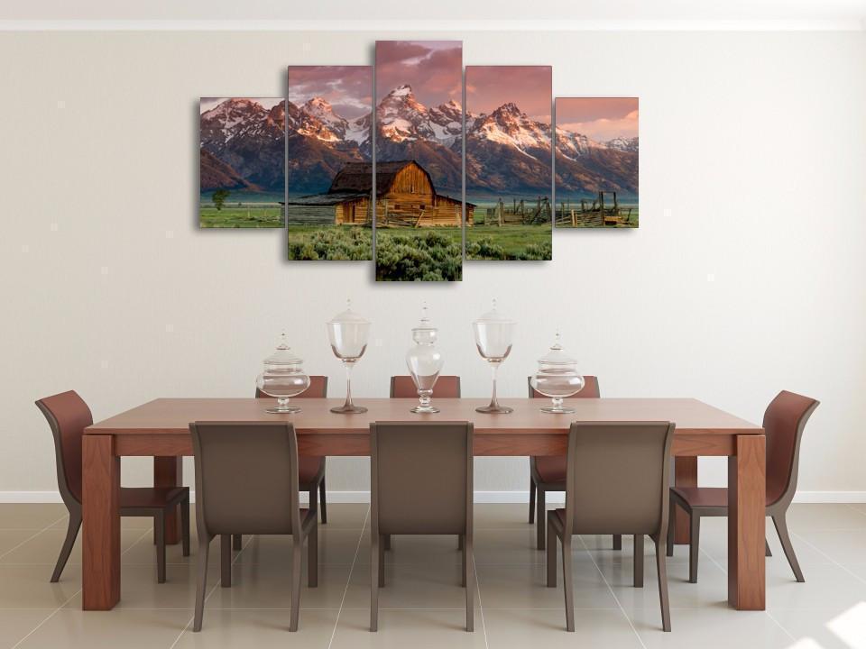 Old Barn Grand Teton Nature Canvas Wall Art