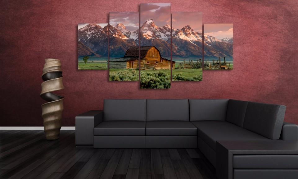 Old Barn Grand Teton Nature Canvas Wall Art