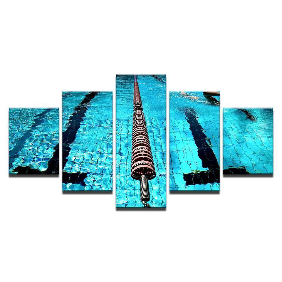 Olympic Pool Lane Divider Sport Canvas Wall Art