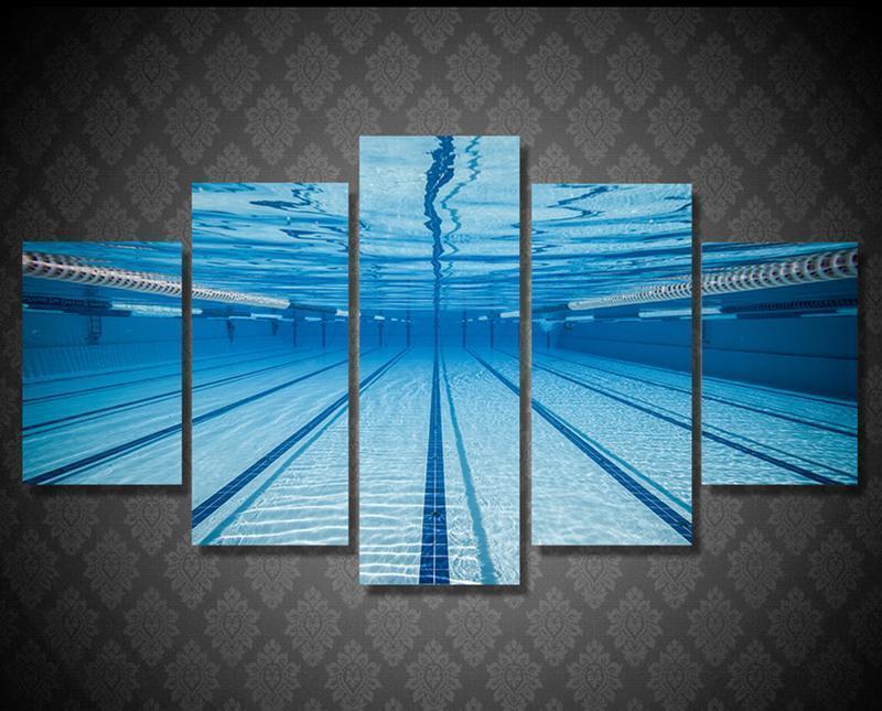 Olympic Swimming Pool Sport Canvas Wall Art