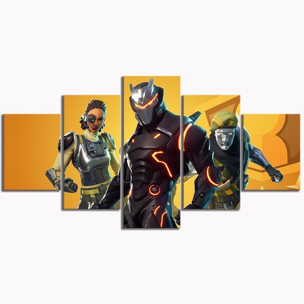 Omega Full Armor Steelsight Fortnite Gaming Canvas Wall Art