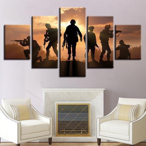 On A Mission Army Canvas Wall Art