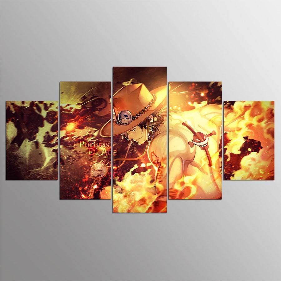 One Piece Ace Anime Canvas Wall Art