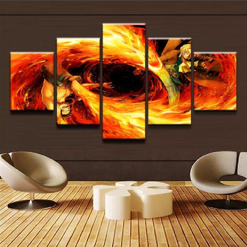 One Piece: Ace Vs Sabo Anime Canvas Wall Art